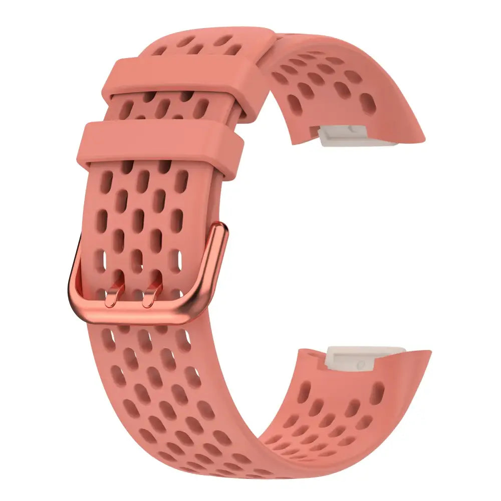 Silicone Sports Strap for the Fitbit Charge 5/6 Series (12 colours available) - Pink - TWS