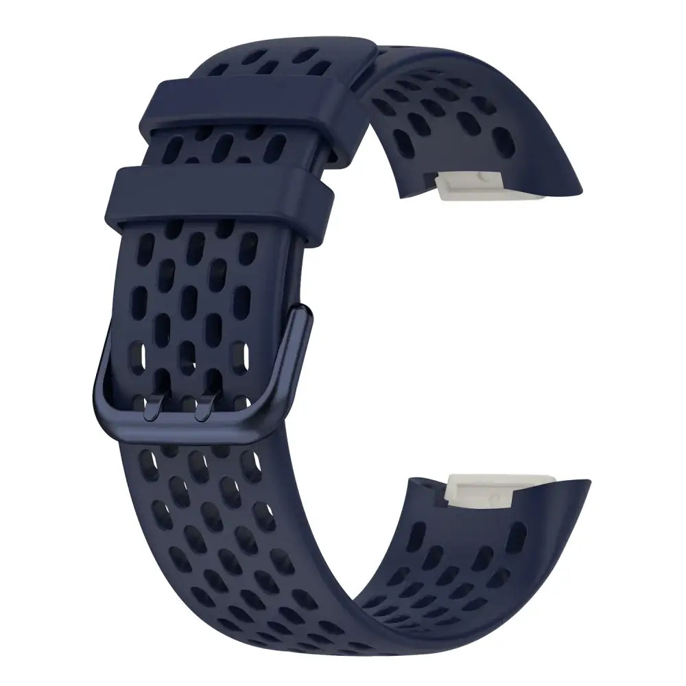 Silicone Sports Strap for the Fitbit Charge 5/6 Series (12 colours available) - Midnight Blue - TWS