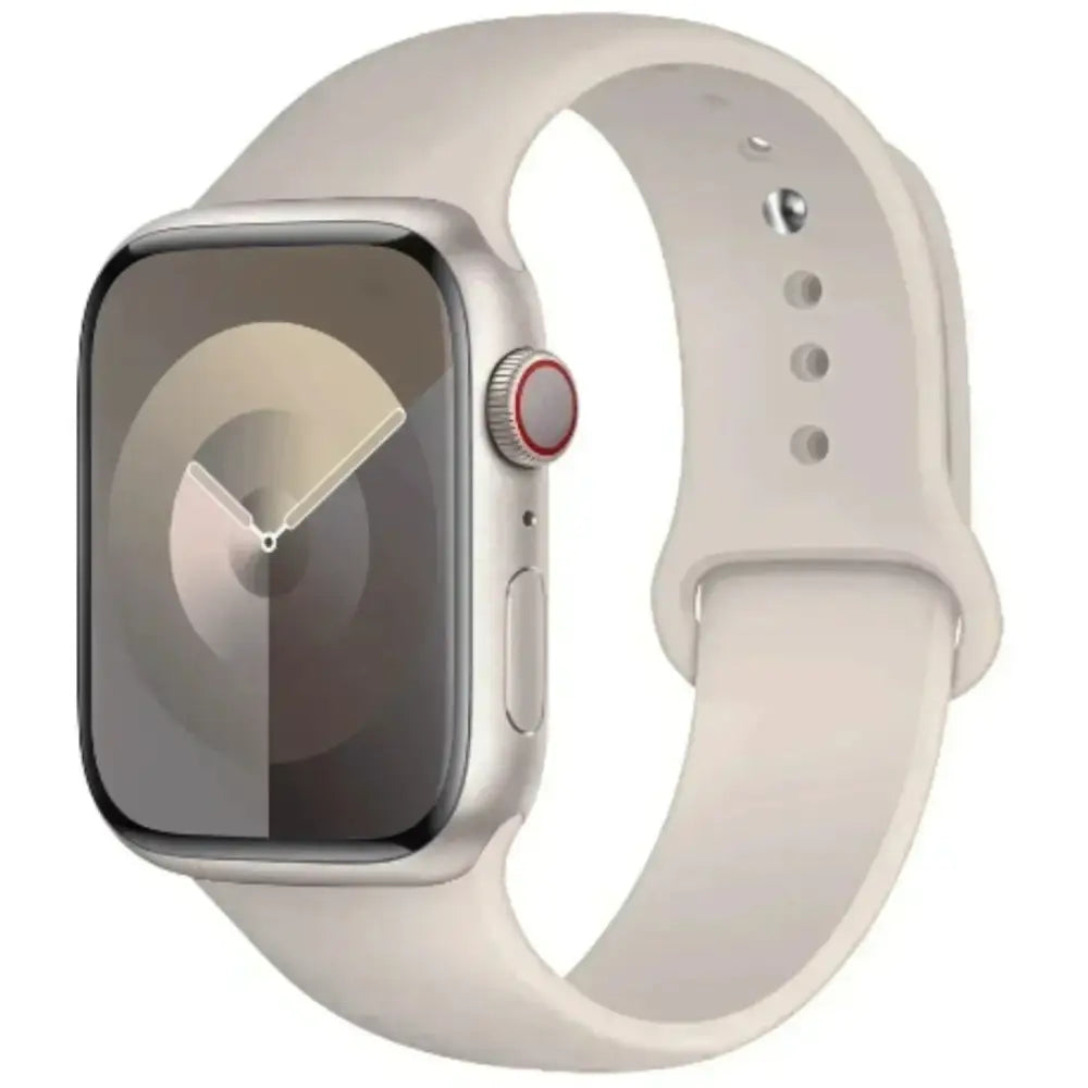Silicone Strap for Apple Watch Series (42mm - 49mm) - Antique Whaite / 42 44 45 46 49mm- L - TWS