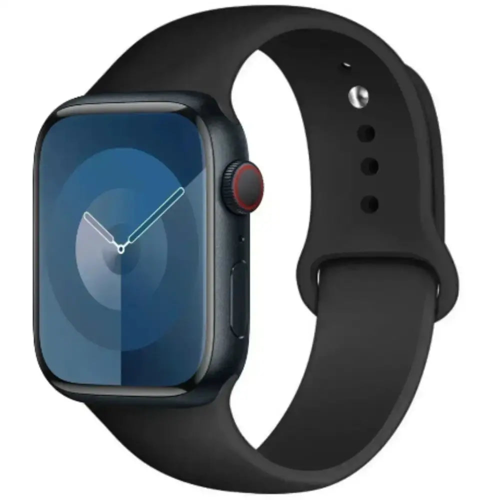 Silicone Strap for Apple Watch Series (42mm - 49mm) - Black 1 / 42 44 45 46 49mm- L - TWS