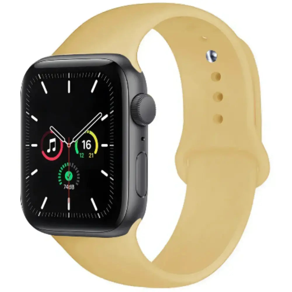 Silicone Strap for Apple Watch Series (42mm - 49mm) - Gold 1 / 42 44 45 46 49mm- L - TWS