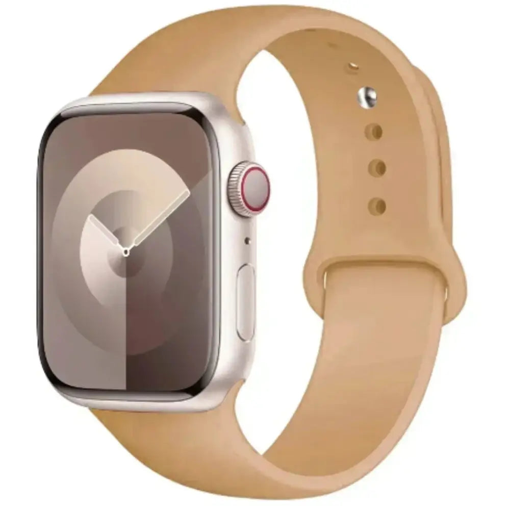 Silicone Strap for Apple Watch Series (42mm - 49mm) - Gold / 42 44 45 46 49mm- L - TWS