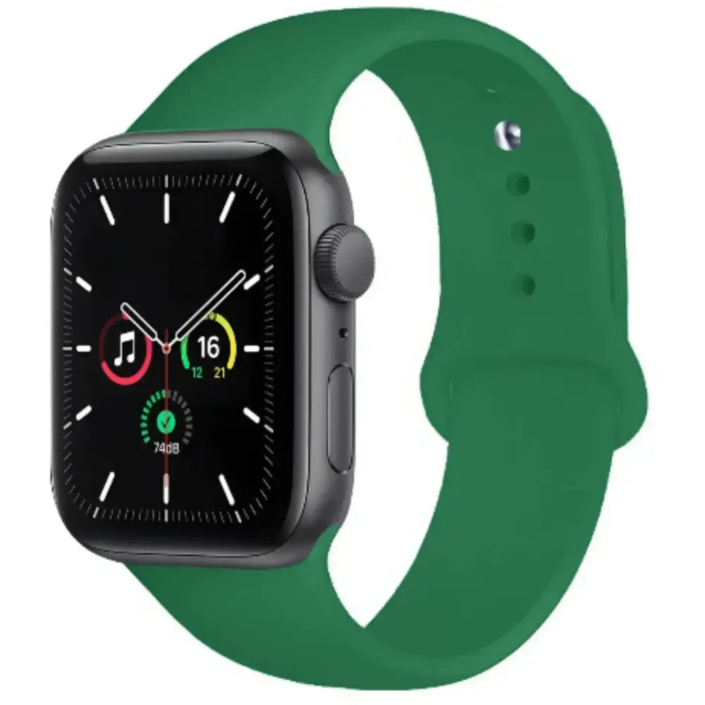 Silicone Strap for Apple Watch Series (42mm - 49mm) - Green 2 / 42 44 45 46 49mm- L - TWS
