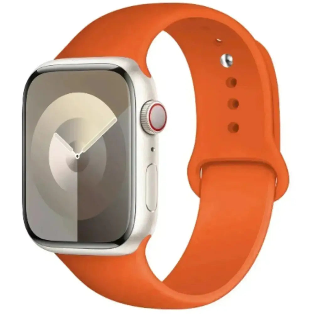 Silicone Strap for Apple Watch Series (42mm - 49mm) - Orange 1 / 42 44 45 46 49mm- L - TWS