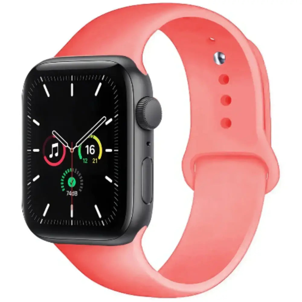 Silicone Strap for Apple Watch Series (42mm - 49mm) - Pink 5 / 42 44 45 46 49mm- L - TWS