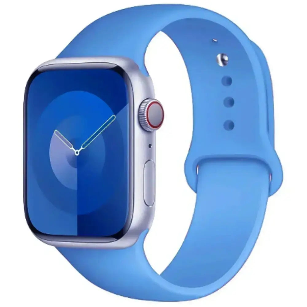 Silicone Strap for Apple Watch Series (42mm - 49mm) - Sky Blue 4 / 42 44 45 46 49mm- L - TWS