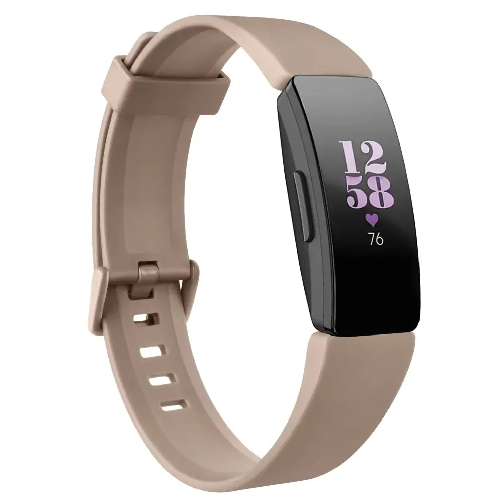 Silicone Strap for Fitbit Inspire 2 Series (available in 21 colours) - Milk Tea / Large / Fitbit Inspire 2 - TWS
