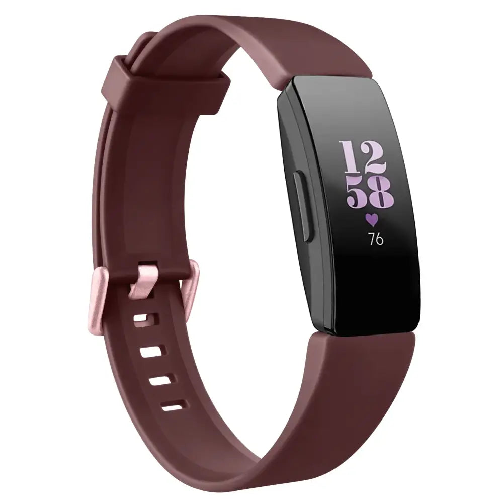 Silicone Strap for Fitbit Inspire (available in 21 colours) - Hawthorn Red / Large / Fitbit Inspire - TWS