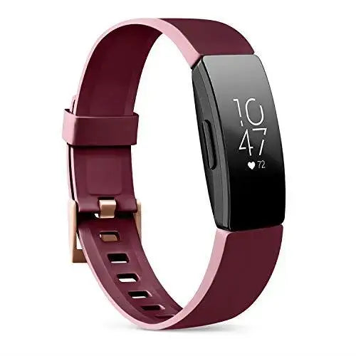 Silicone Strap for Fitbit Inspire HR (available in 21 colours) - Wine Red / Large / Fitbit Inspire HR - TWS