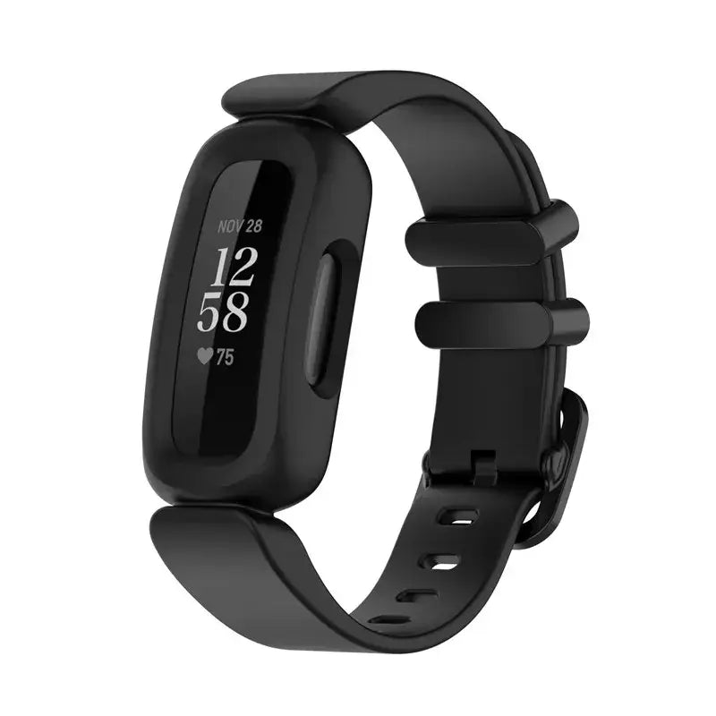 Silicone Strap for The Fitbit Ace 2/3 & Inspire Series (16 colours available) - Black / Fitbit Inspire 1 - TWS