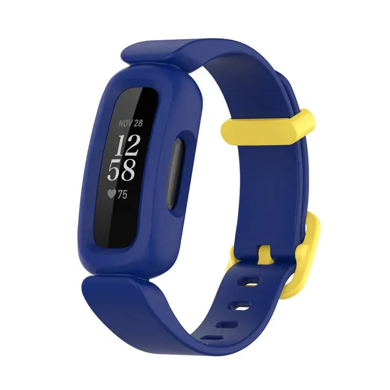 Silicone Strap for The Fitbit Ace 2/3 & Inspire Series (16 colours available) - Blue Yellow / Fitbit Inspire 1 - TWS