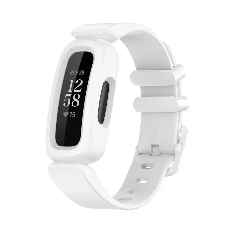 Silicone Strap for The Fitbit Ace 2/3 & Inspire Series (16 colours available) - White / Fitbit Inspire 1 - TWS