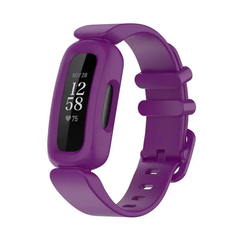 Silicone Strap for The Fitbit Ace 2/3 & Inspire Series (16 colours available) - Dark Purple / Fitbit Inspire 1 - TWS