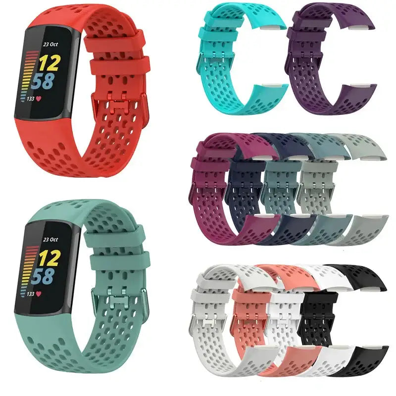 Silicone Strap for the Fitbit Charge 5/6 Series (12 colours available) - TWS