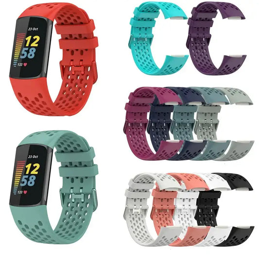 Silicone Strap for the Fitbit Charge 5/6 Series (12 colours available) - TWS