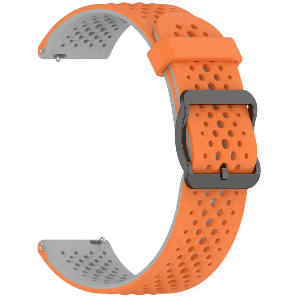 Silicone Strap for the Garmin Forerunner & Venu Series (20mm/22mm) (20 colours available) - Orange Grey / 20mm - TWS