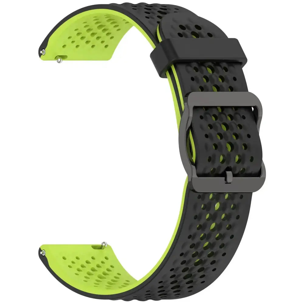 Silicone Strap for the Garmin Forerunner & Venu Series (20mm/22mm) (20 colours available) - Black Green / 20mm - TWS
