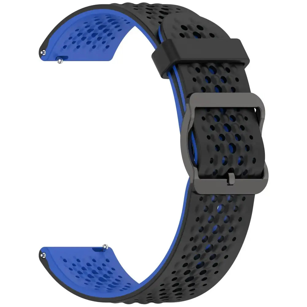 Silicone Strap for the Garmin Forerunner & Venu Series (20mm/22mm) (20 colours available) - Black Blue / 20mm - TWS