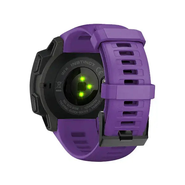 Silicone Strap for the Garmin Instinct 1/2/Esports/Solar Series (22mm) (13 colours available) - Single Purple / Garmin