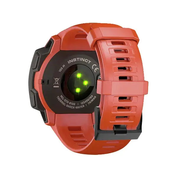 Silicone Strap for the Garmin Instinct 1/2/Esports/Solar Series (22mm) (13 colours available) - Single Flame Red