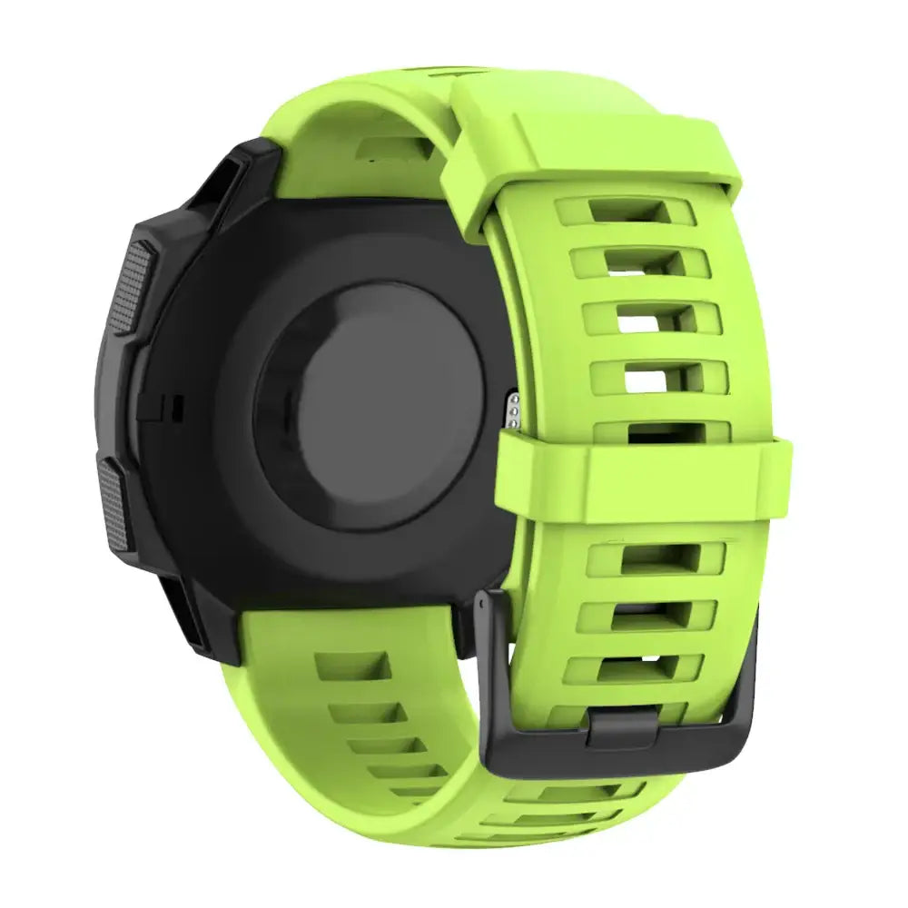 Silicone Strap for the Garmin Instinct 1/2/Esports/Solar Series (22mm) (13 colours available) - Single Green / Garmin
