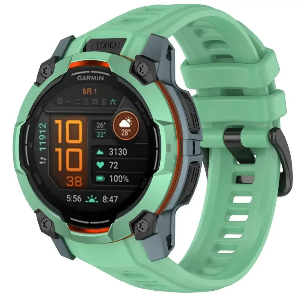 Silicone Strap for the Garmin Instinct 3/3 Solar Series (45 & 50mm) (12 colours available) - Teal / Garmin Instinct 3