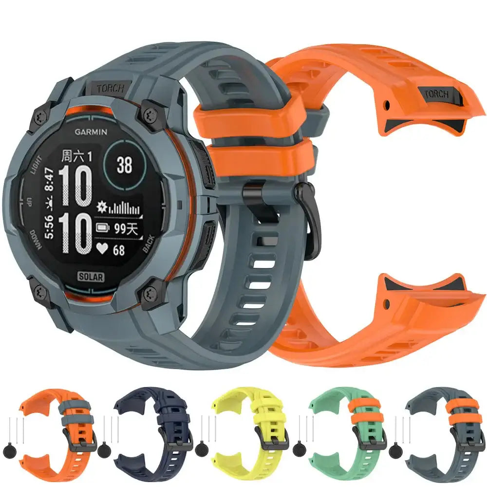 Silicone Strap for the Garmin Instinct 3/3 Solar Series (45 & 50mm) (12 colours available) - TWS