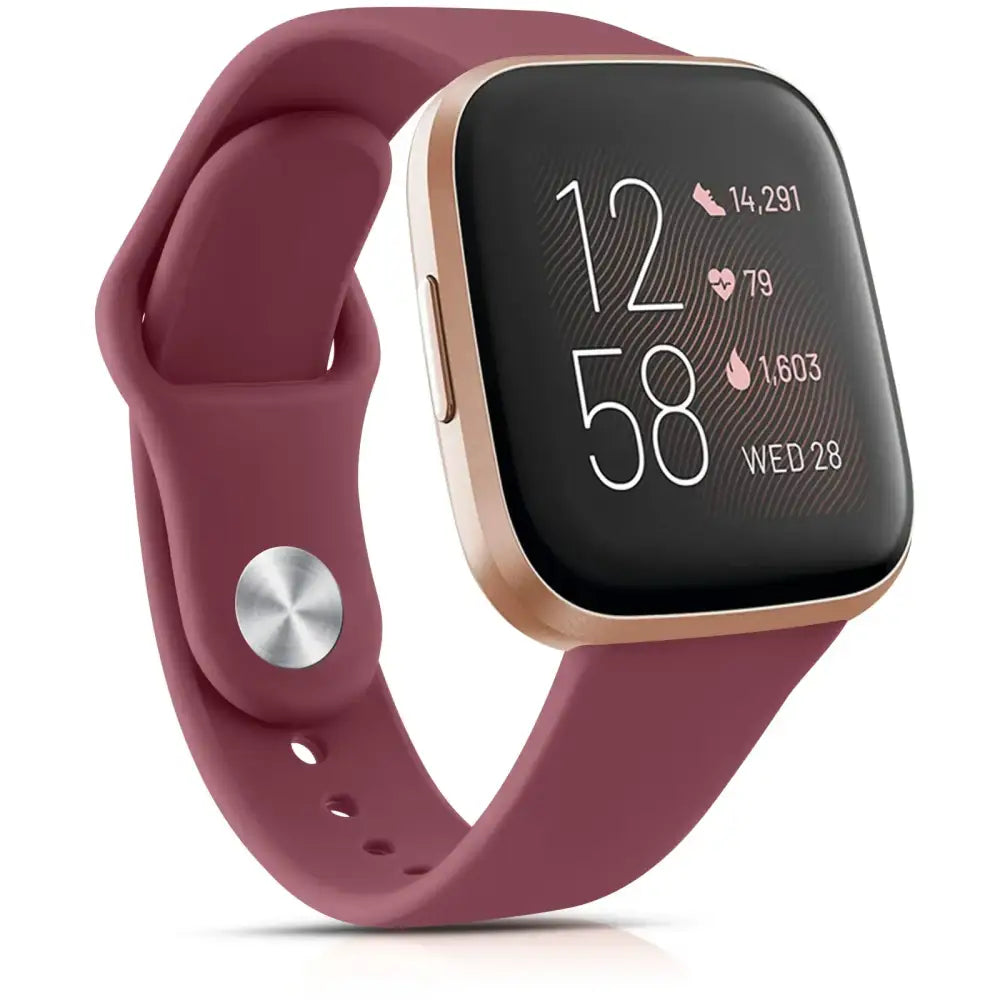 Silicone Watch Band for Fitbit Versa Lite (available in 17 colours) - Wine Red / Versa Lite - TWS