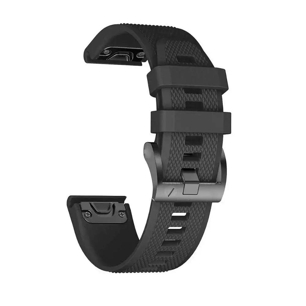 Silicone Watch Band for the Garmin Fenix 8 (47mm (available in 12 colours) - Black / 22mm - Fenix 8(47mm) - TWS