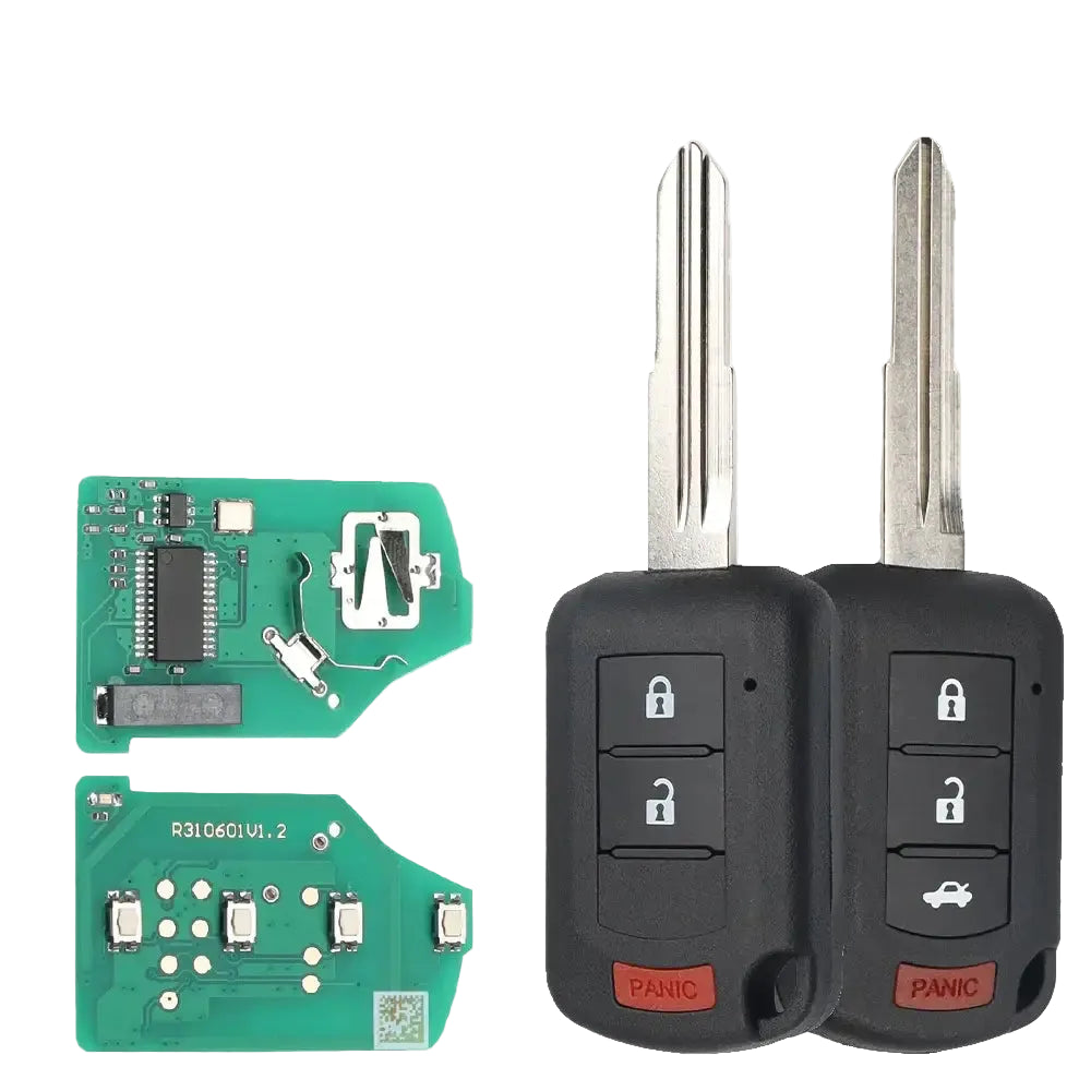 SilKY PN: 6370B945 Remote Head Car Key 315MHz ID46 Chip for Mitsubishi Lancer 2016 -2017 Fob FCC ID: OUCJ166N 2 + 1/3