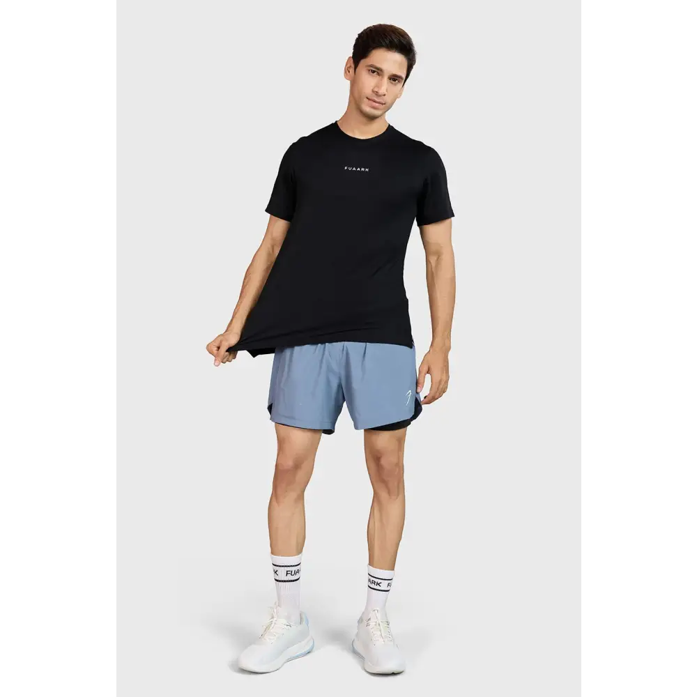 Slate Running T-shirt Black - T-shirts