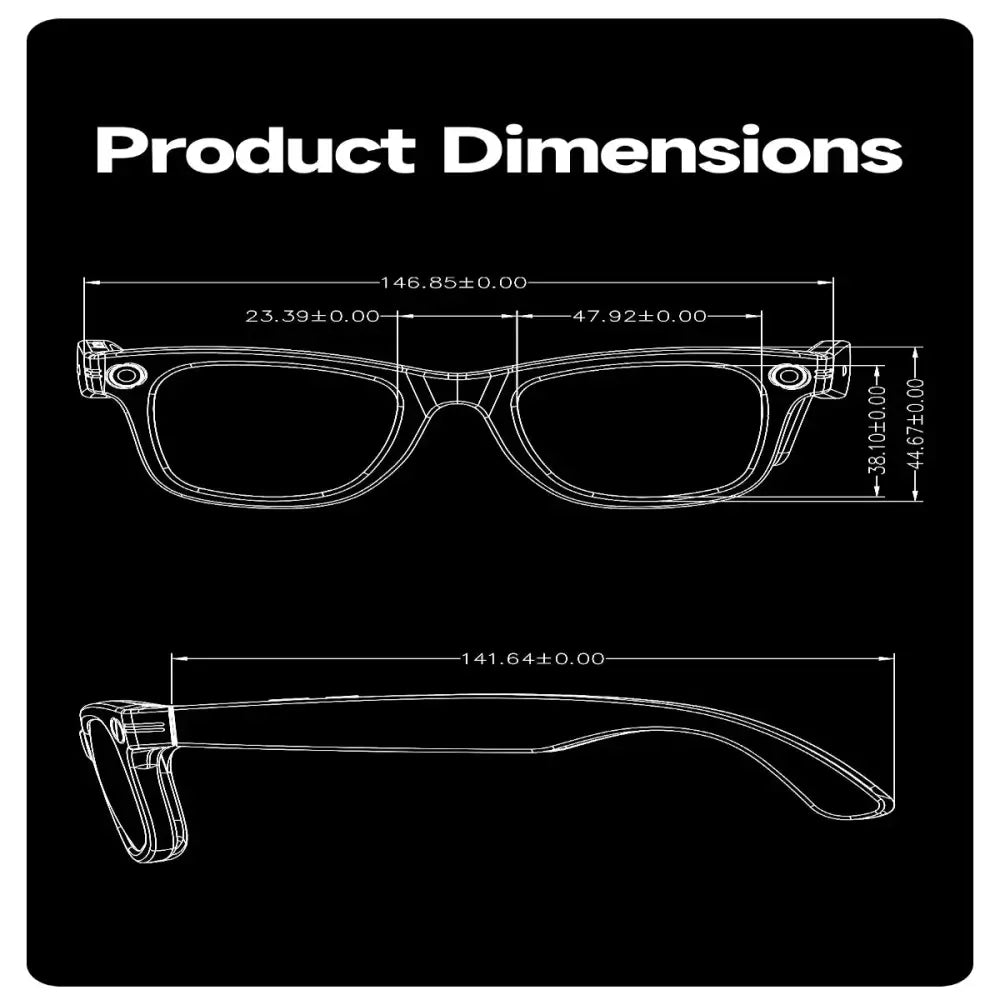Smart AI Camera Glasses – 8MP HD Photo/Video Waterproof (5 types available) - 9eight5