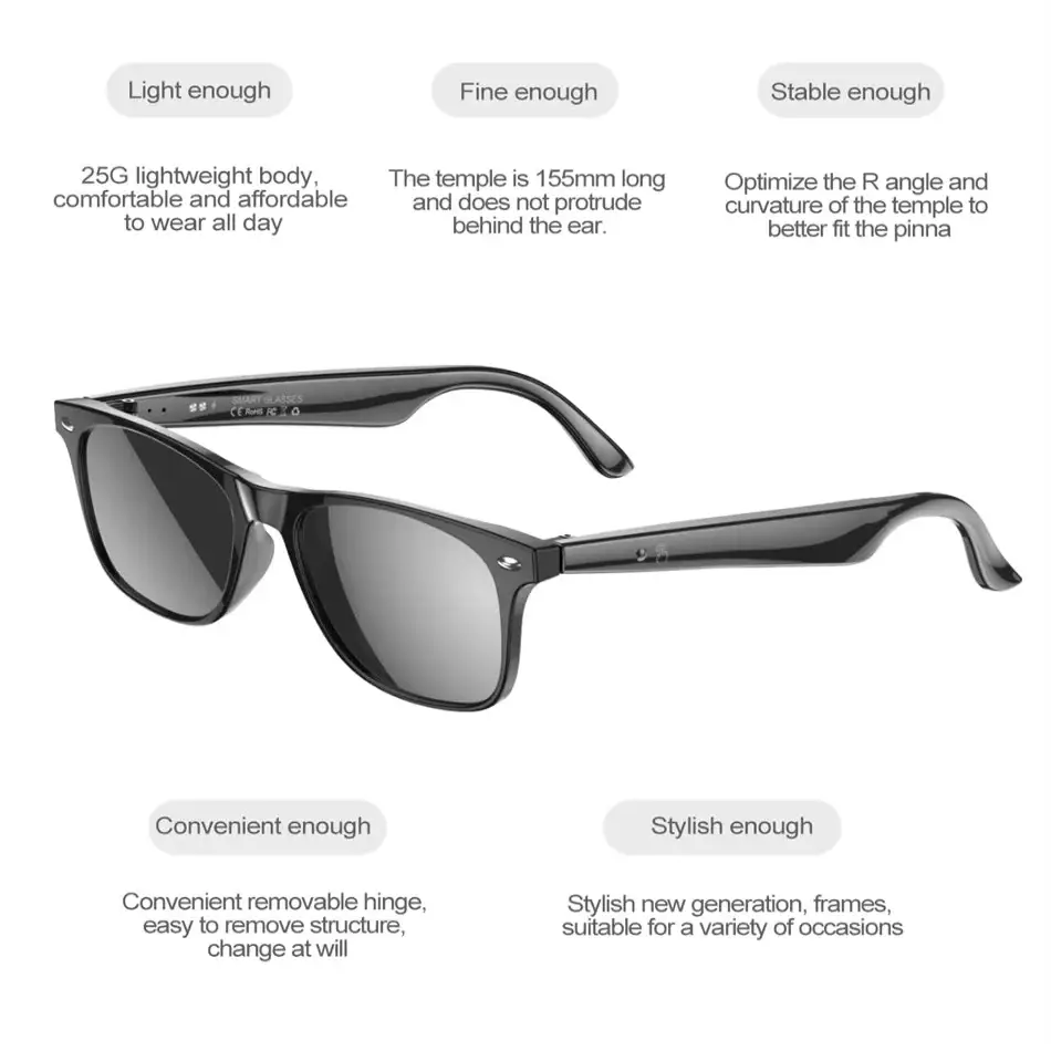 Smart AI Glasses – Bluetooth Translation Music & Calling (different models available) - 9eight5