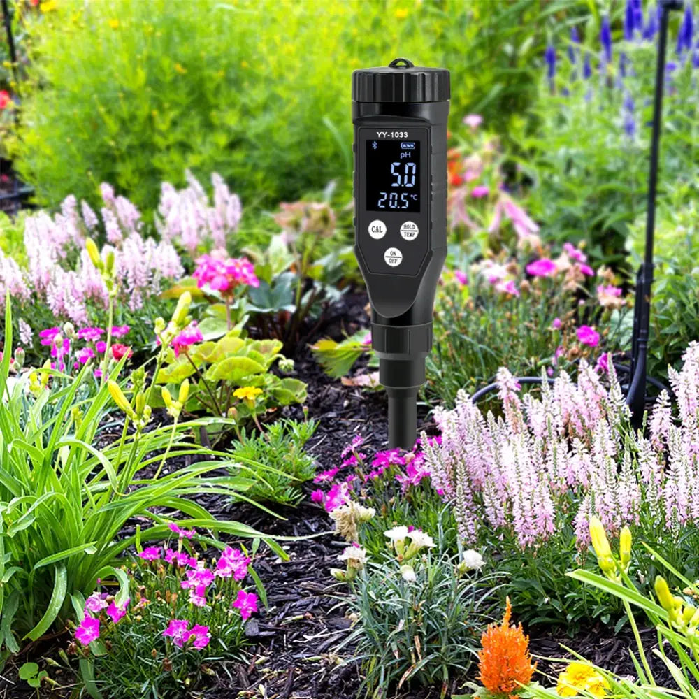 Smart Bluetooth Soil pH Meter 0–14 for Plants & Hydroponics - Soil Meter - HBC