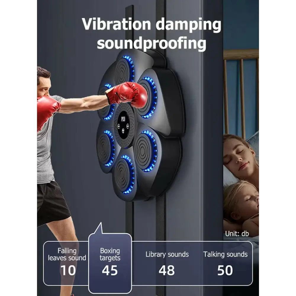 Smart Bluetooth Wall-Mounted Boxing Trainer with Music Integration for Home and Gym