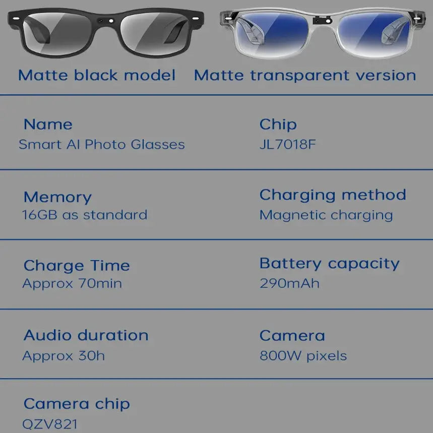 Smart Cycling Glasses – 8MP Camera Bluetooth Calling Translation - 9eight5
