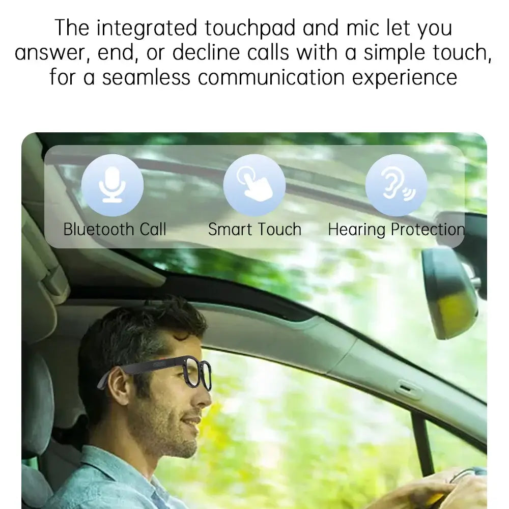 Smart Cycling Glasses – 8MP Camera Bluetooth Calling Translation - 9eight5