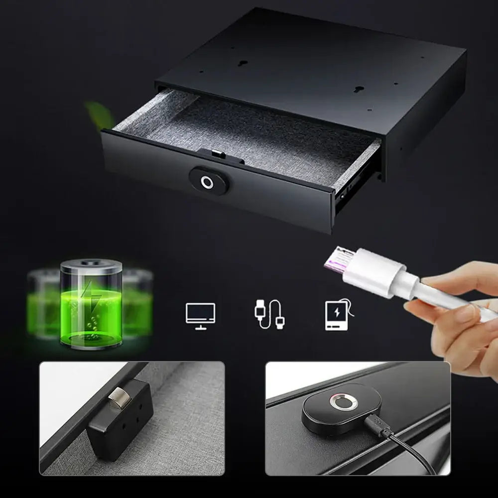 Smart Fingerprint Identification Safe - Safe Home Drawer - SS
