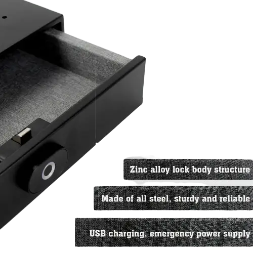 Smart Fingerprint Identification Safe - Safe Home Drawer - SS