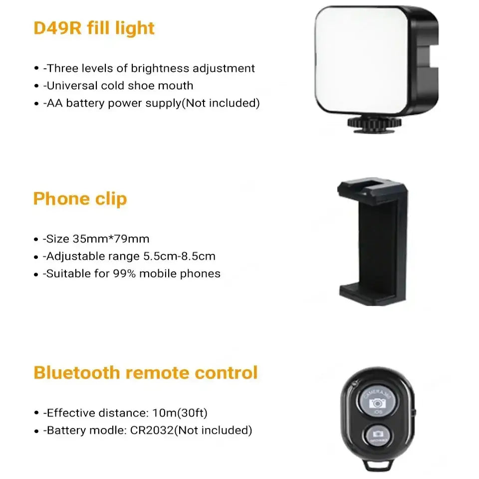 Smartphone Video Kit with Mic LED Light & Tripod (2 types available) - 9eight5