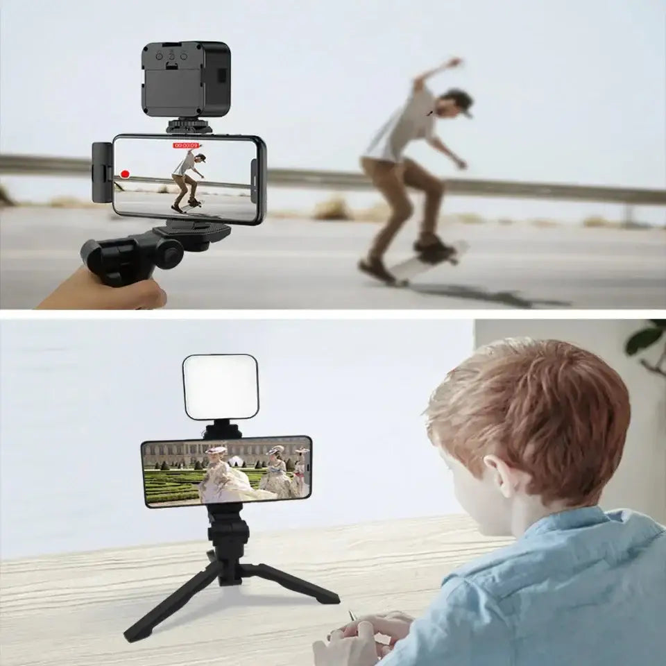 Smartphone Video Kit with Mic LED Light & Tripod (2 types available) - 9eight5