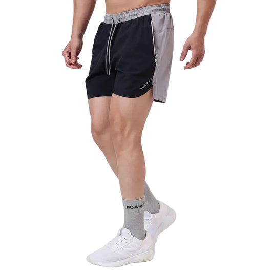 Snap Colourblock Shorts Black - Shorts