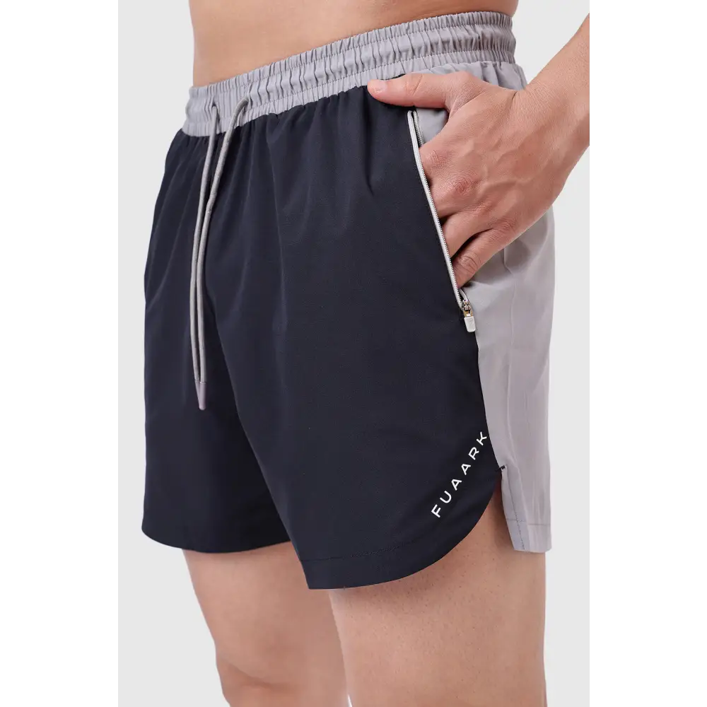 Snap Colourblock Shorts Black - Shorts