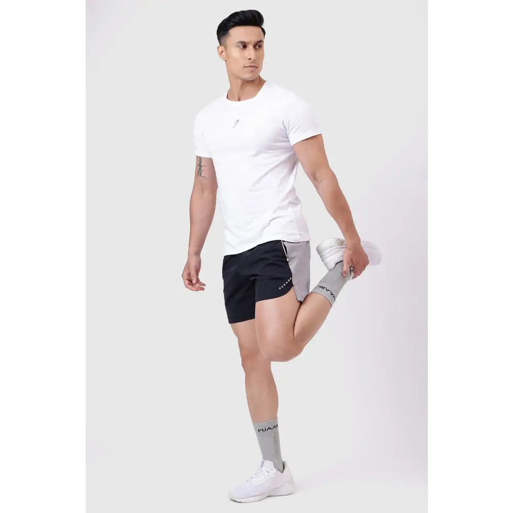 Snap Colourblock Shorts Black - Shorts