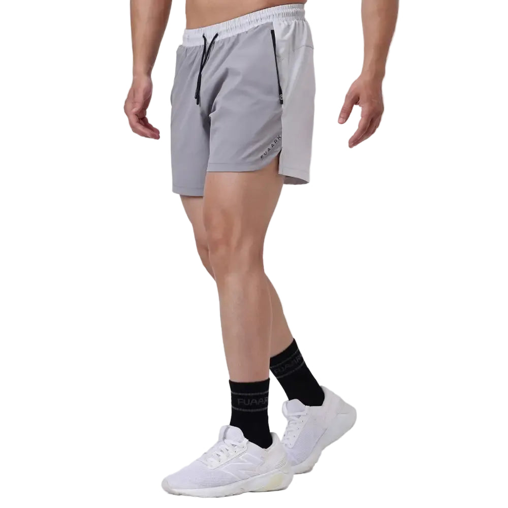 Snap Colourblock Shorts Light Grey - Shorts