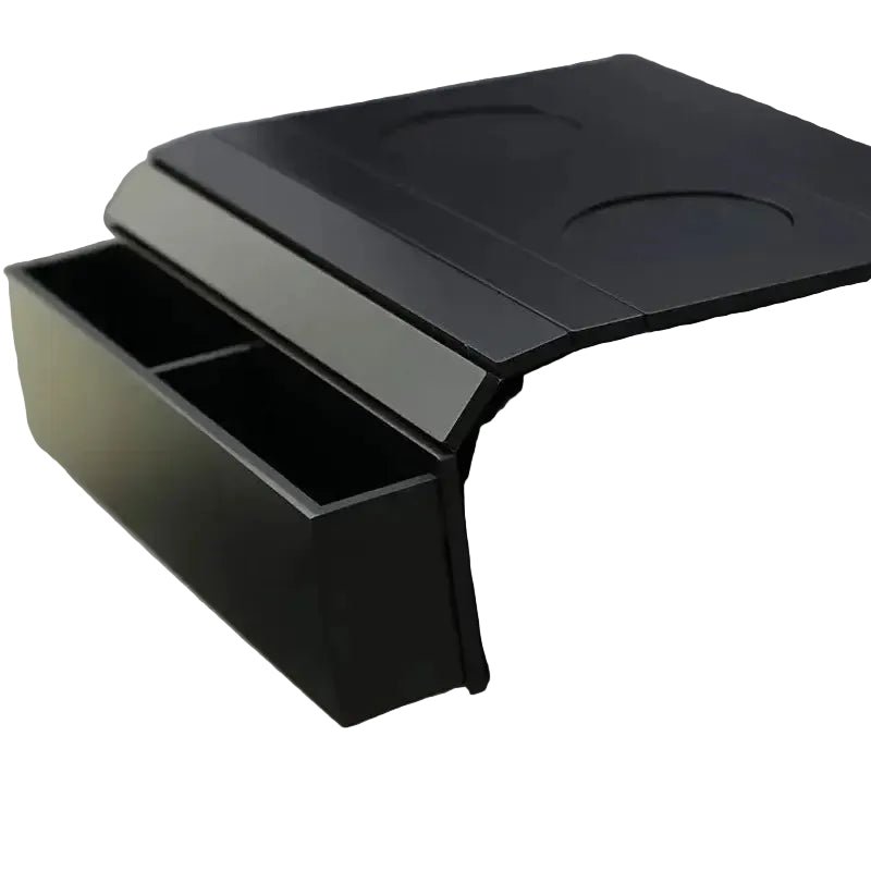 Sofa Tray Table - Remote Control and Cellphone Organizer Holder Arm Rest with Pockets. Fits Over Square Chair Arms