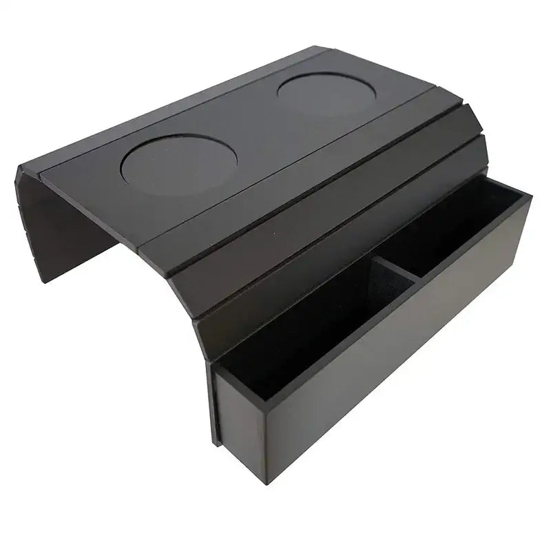 Sofa Tray Table - Remote Control and Cellphone Organizer Holder Arm Rest with Pockets. Fits Over Square Chair Arms