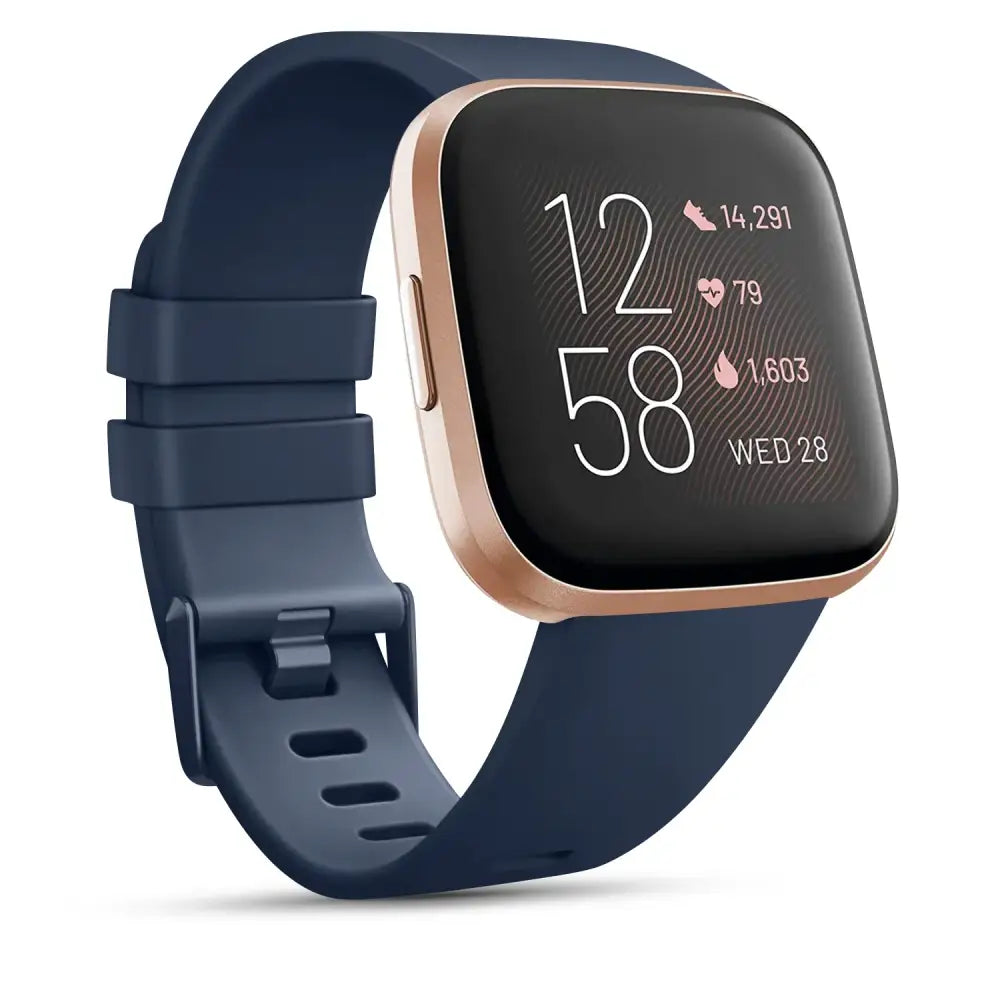 Soft Silicone Sport Band for the Fitbit Versa 2 (available in 26 colours) - Deep Blue / Small / Fitbit Versa 2 - TWS