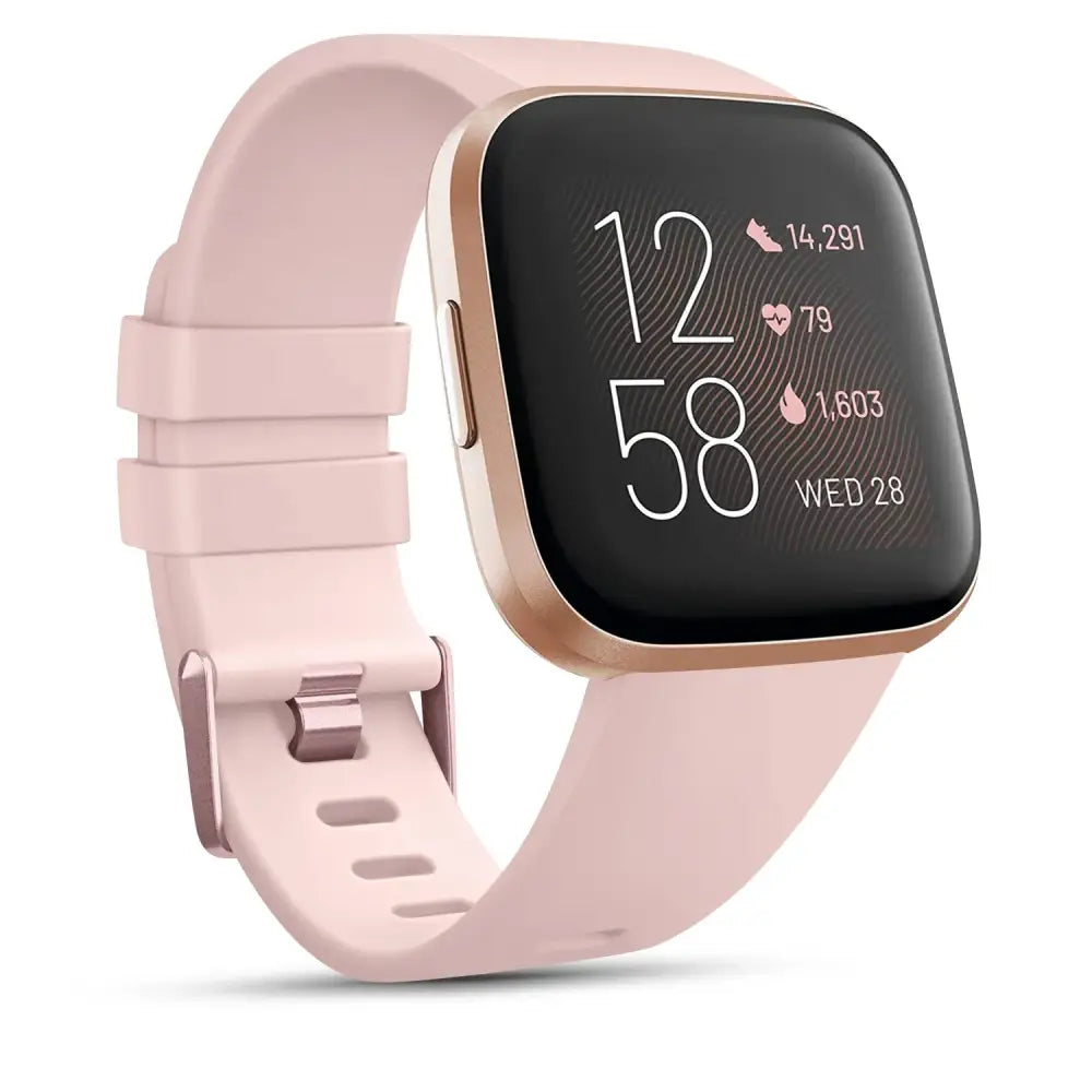 Soft Silicone Sport Band for the Fitbit Versa Lite (available in 26 colours) - Pink Sand / Large / Fitbit Versa Lite