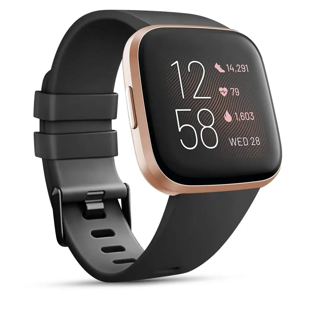 Soft Silicone Sport Band for the Fitbit Versa Lite (available in 26 colours) - Black / Large / Fitbit Versa Lite - TWS